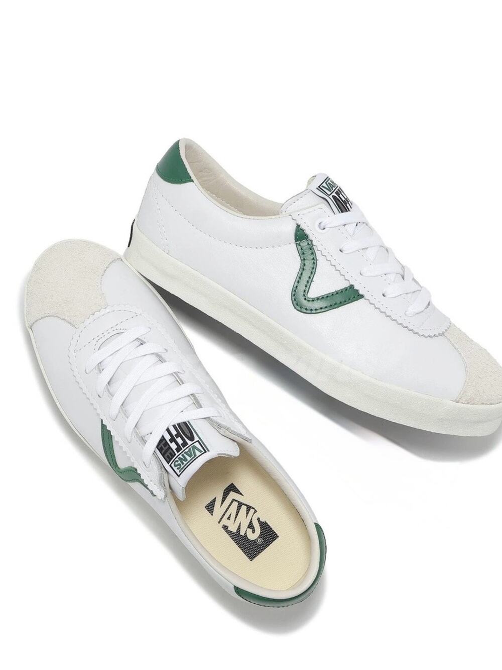 NEW VANS Premium LX Sport Low
73 White Green Unisex Sneakers Casual Shoes W 8.5